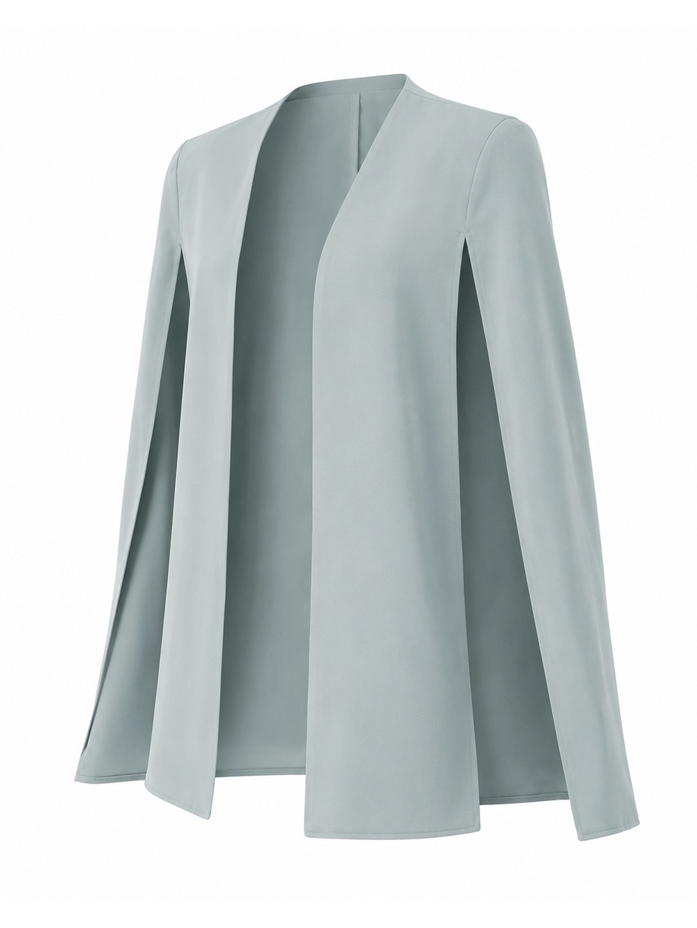 Women’s Aqua Cape Blazer Size Small/4 Open Front Elegant Jacket - Picture 7 of 9